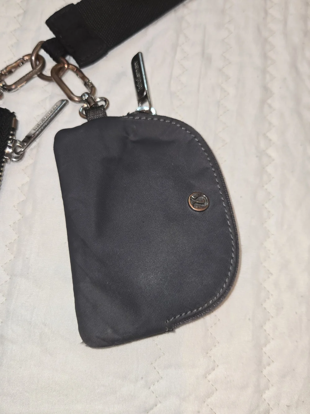 lululemon athletica Black Double Key & Card Holder Wristlet